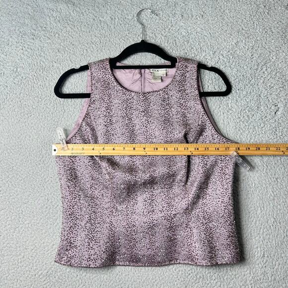 ZOLA EVENING Top Womens 10 Purple Lilac Sleeveless Sequin Top Wedding‎ Dressy - Picture 4 of 10